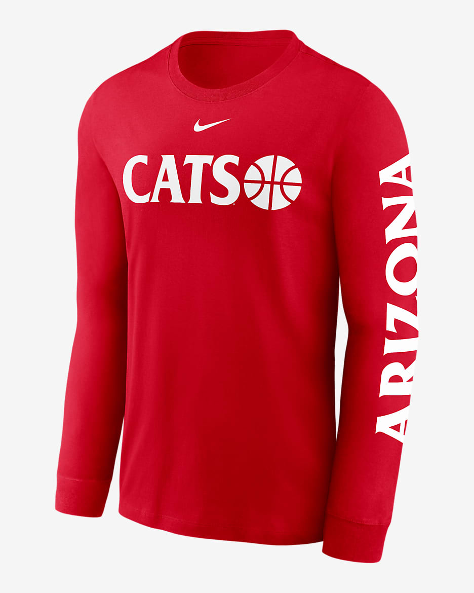 Playera De Manga Larga Universitaria Nike Para Hombre Arizona Wildcats